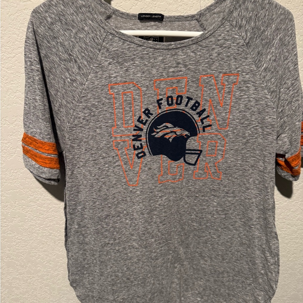 Gray Denver Football T-Shirt